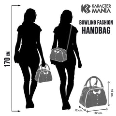Wednesday Varsity Casual-Bowling Fashion Handbag, Black