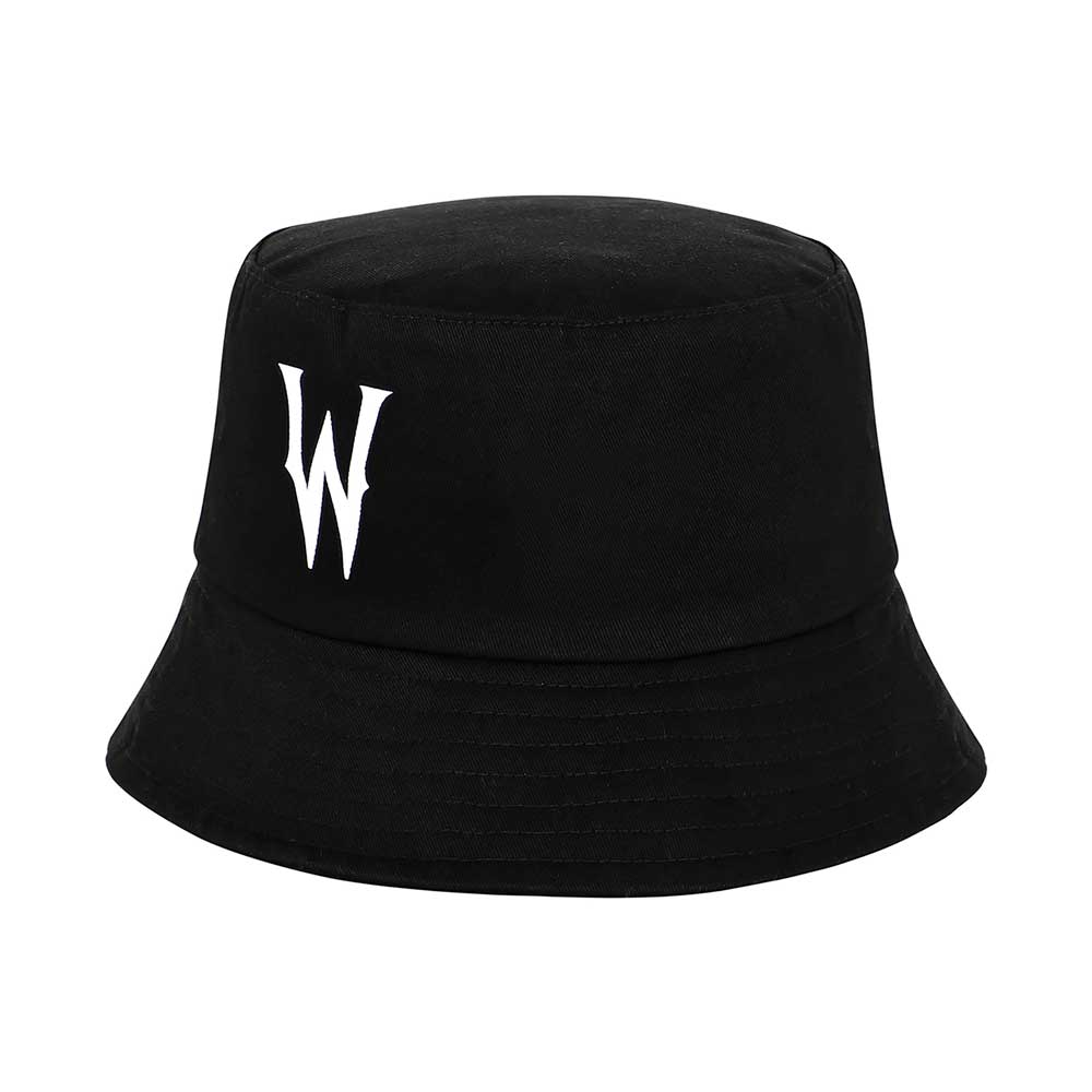 Wednesday Miércoles W-Gorro Infantil Bucket, Negro