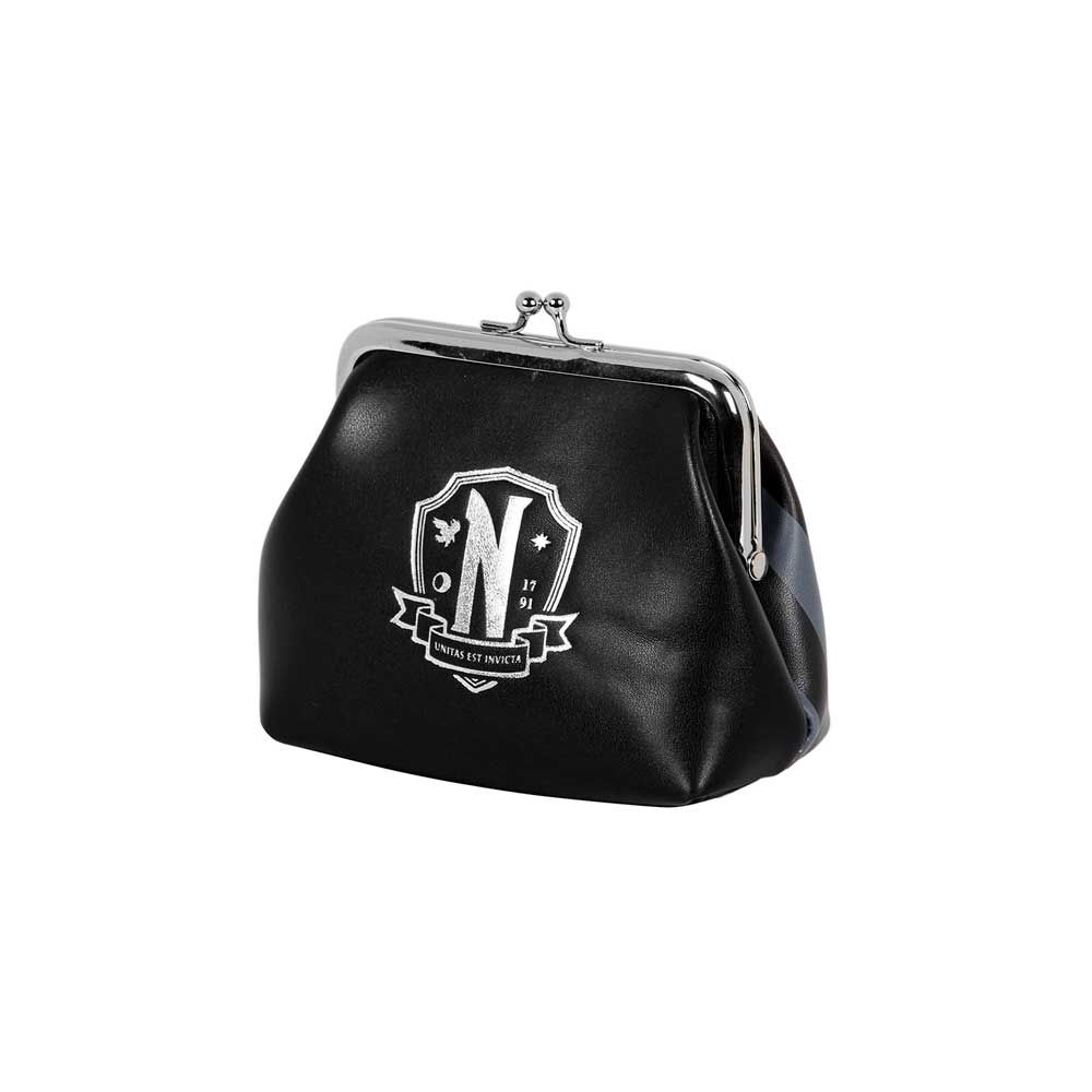 Wednesday Miércoles Original-Monedero Retro Maxi, Negro