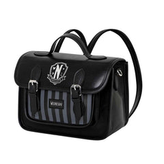 Wednesday Original-Satchel Shoulder Bag-Backpack, Black