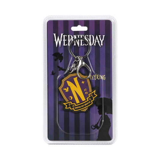 Wednesday Emblem-Brand Keychain, Lilac