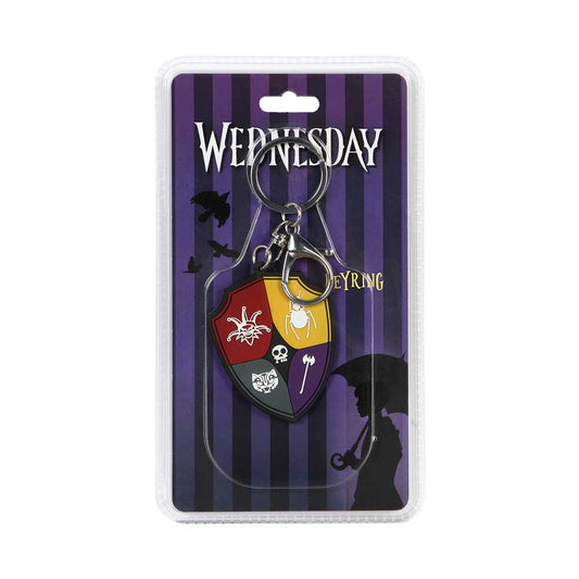 Wednesday Crest-Brand Keychain, Multicolour