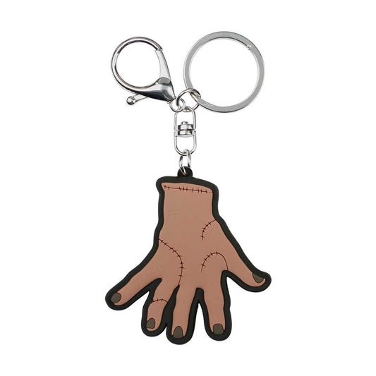 Wednesday Thing-Brand Keychain, Off-white