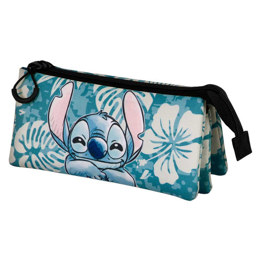 Disney Lilo and Stitch Aloha-FAN Triple Pencil Case 2.0, Blue