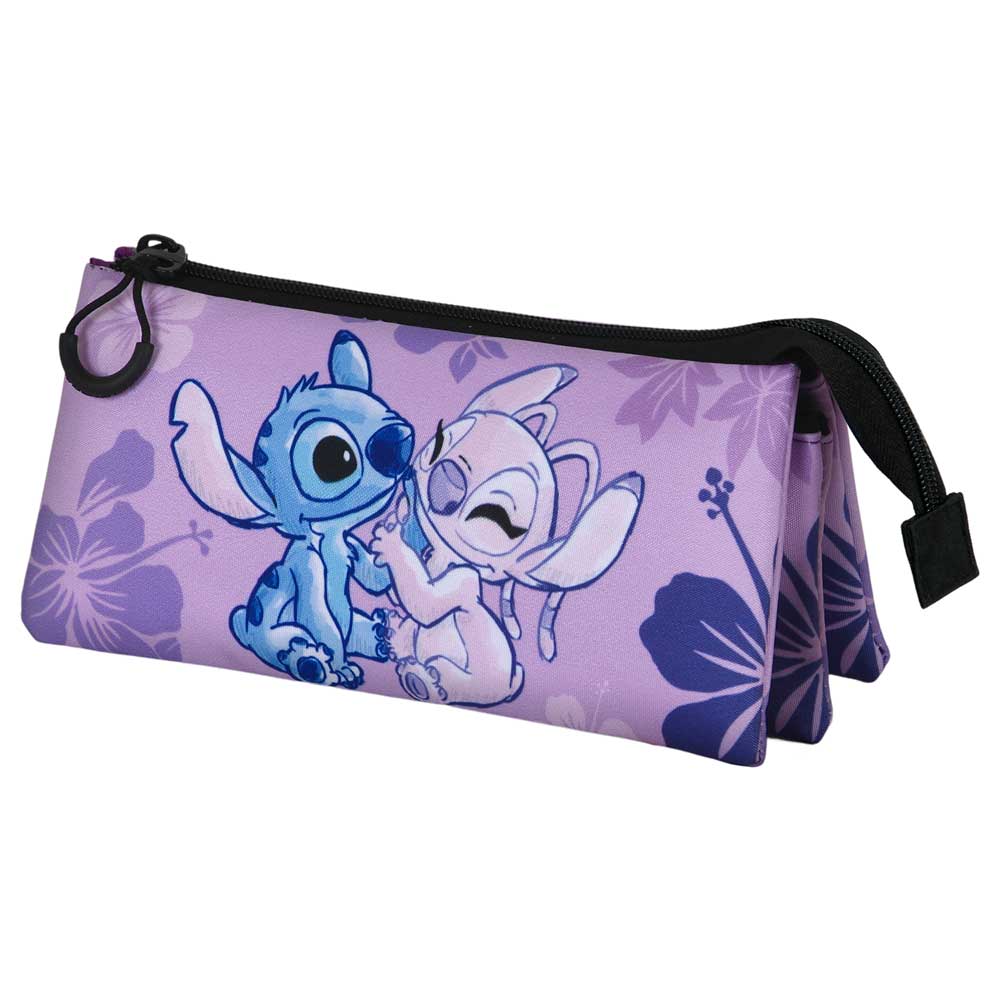 Disney Lilo e Stitch Stitch & Angel-Astuccio Triplo FAN 2.0, Lilla