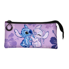Disney Lilo e Stitch Stitch & Angel-Astuccio Triplo FAN 2.0, Lilla