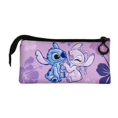 Disney Lilo e Stitch Stitch & Angel-Astuccio Triplo FAN 2.0, Lilla