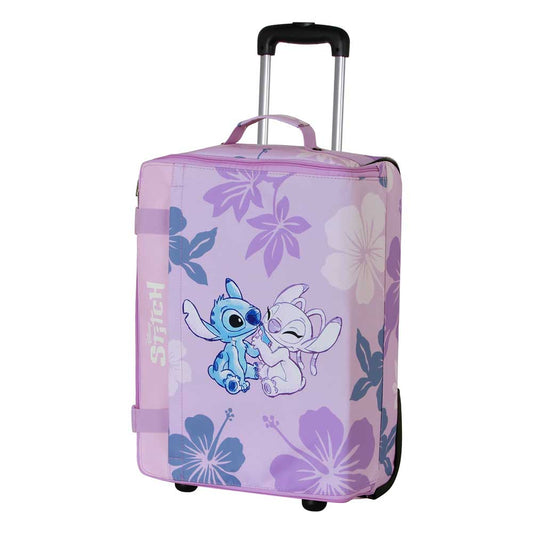 Disney Lilo and Stitch Stitch & Angel-Foldable Cabin Suitcase, Pink