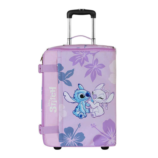 Disney Lilo and Stitch Stitch & Angel-Foldable Cabin Suitcase, Pink