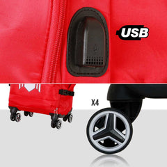 Marvel Spiderman Spider-4-Wheel Cabin Suitcase, Red