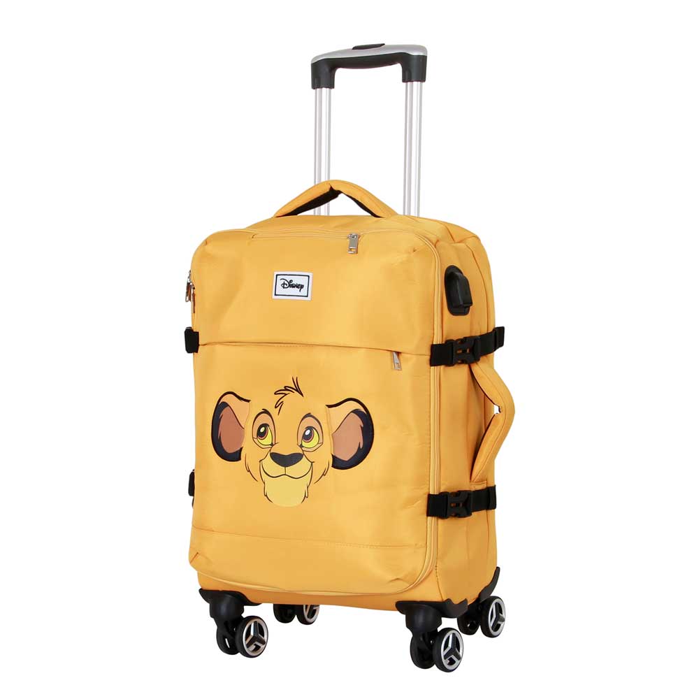 Disney Lion King Face-4-Wheel Cabin Suitcase, Yellow