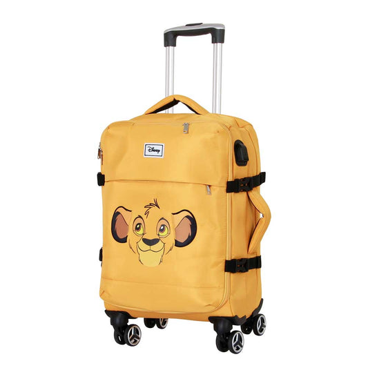 Disney Lion King Face-4-Wheel Cabin Suitcase, Yellow