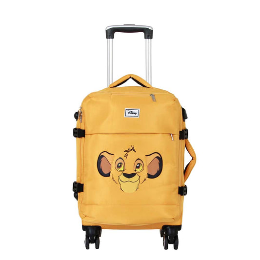 Disney Lion King Face-4-Wheel Cabin Suitcase, Yellow
