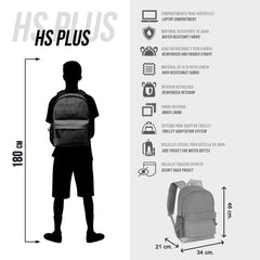 Naruto Kanji-Backpack HS PLUS, Black