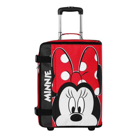Disney Minnie Mouse Curious-Foldable Cabin Suitcase, Red