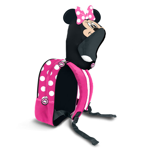 Disney Minnie Mouse Clever-Hood Hooded Backpack, Black