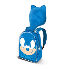 Sonic The Hedgehog Classic-Mochila con Capucha Hood, Azul