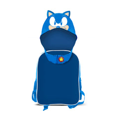 Sonic The Hedgehog Classic-Mochila con Capucha Hood, Azul