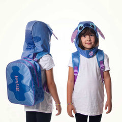 Disney Lilo y Stitch Lemur-Mochila con Capucha Hood, Azul