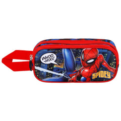 Marvel Spiderman Mighty-Estuche Portatodo 3D Doble, Rojo