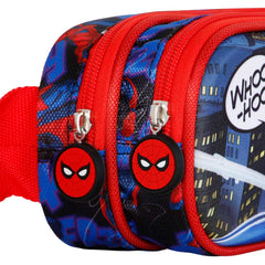 Marvel Spiderman Mighty-Estuche Portatodo 3D Doble, Rojo