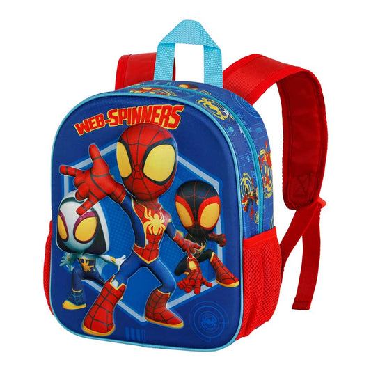Marvel Spiderman Spinners-Mochila 3D Pequeña, Azul