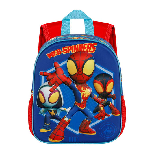 Marvel Spiderman Spinners-Mochila 3D Pequeña, Azul
