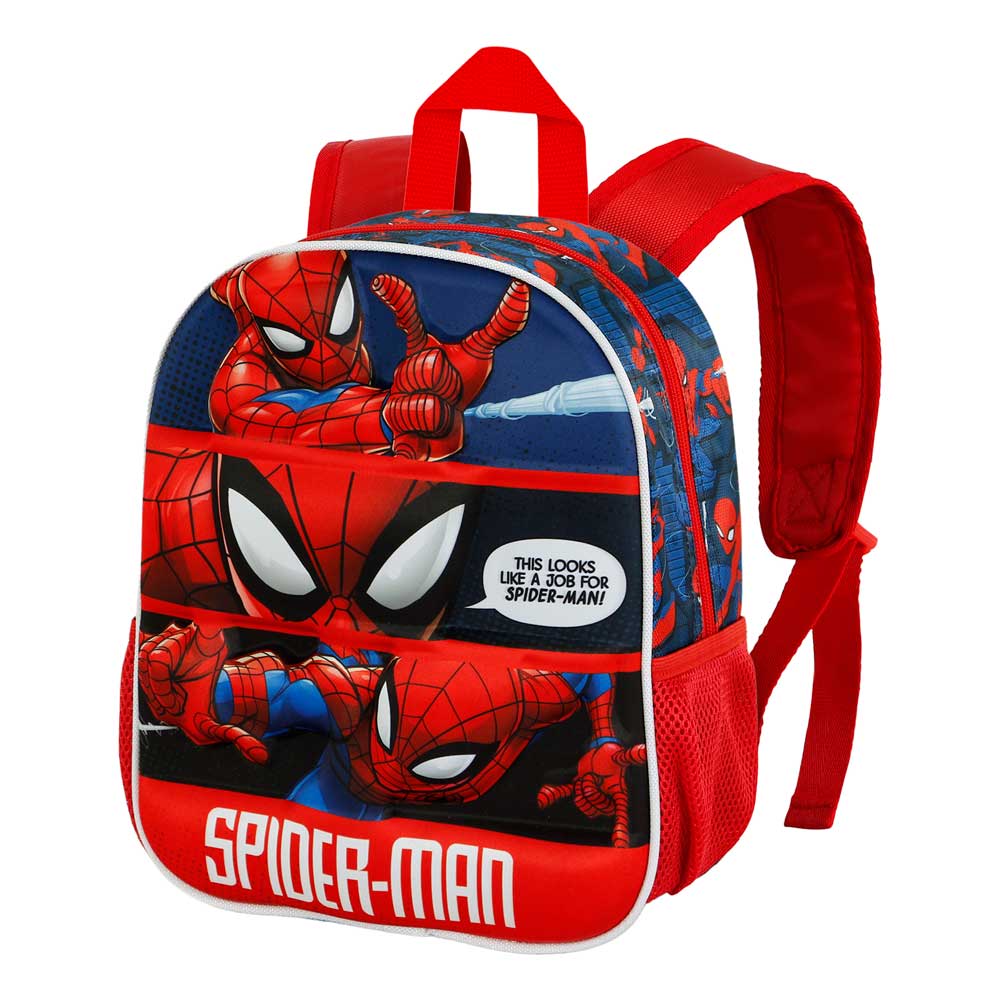 Marvel Spiderman Stronger-Mochila 3D Pequeña, Rojo