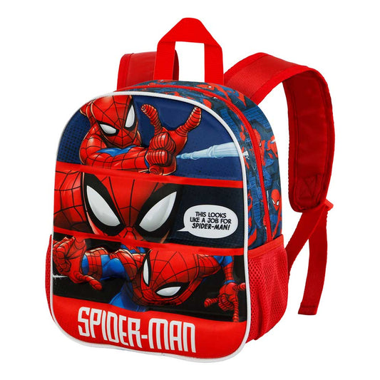 Marvel Spiderman Stronger-Mochila 3D Pequeña, Rojo