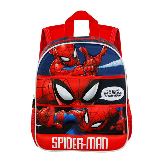 Marvel Spiderman Stronger-Mochila 3D Pequeña, Rojo