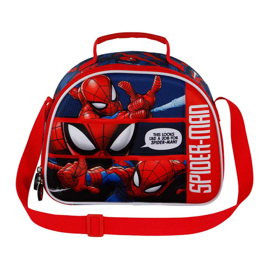 Marvel Spiderman Stronger-3D Lunch Bag, Red