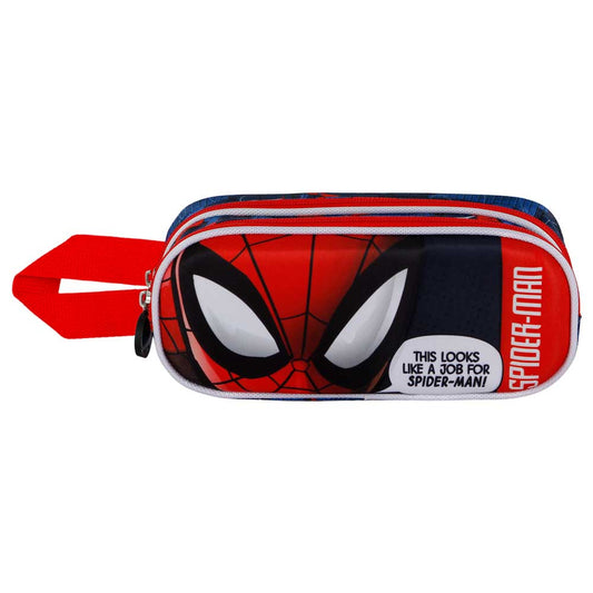 Marvel Spiderman Stronger-Double 3D Pencil Case, Red