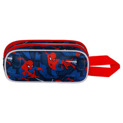 Marvel Spiderman Stronger-Estuche Portatodo 3D Doble, Rojo