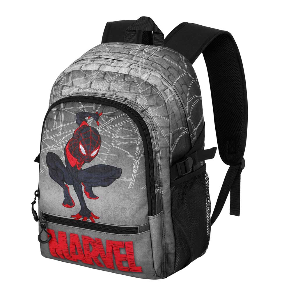 Marvel Spiderman Spin-Mochila Fight FAN 2.2, Gris