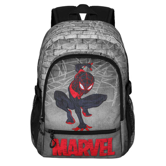 Marvel Spiderman Spin-Mochila Fight FAN 2.2, Gris