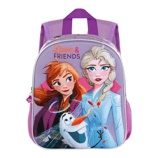 Disney Frozen 2 Friends-Zainetto 3D Piccolo, Fucsia