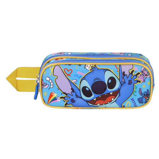 Disney Lilo et Stitch Hello-Trousse 3D Double, Bleu
