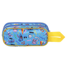 Disney Lilo and Stitch Hello-3D Double Pencil Case, Blue