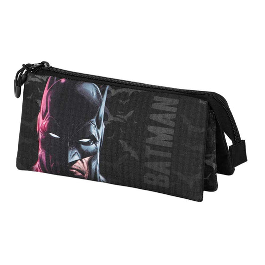 DC Comics Batman Face-Triple Pencil Case, Black