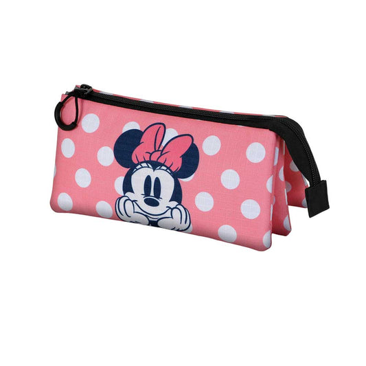 Disney Minnie Mouse Closer-Estuche Portatodo Triple, Rosa