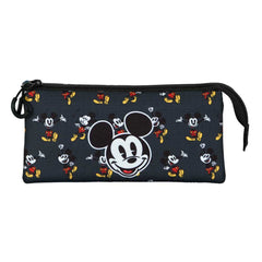 Disney Mickey Mouse Looks-Estuche Portatodo Triple, Negro