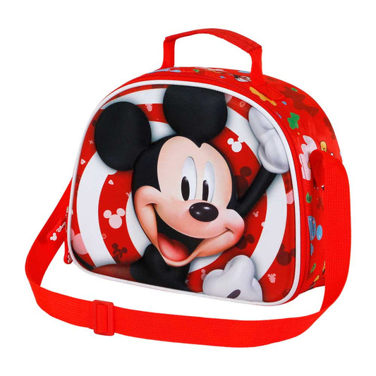 Disney Mickey Mouse Twirl-3D Lunch Bag, Red