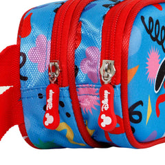 Disney Mickey Mouse Mates-Estuche Portatodo 3D Doble, Azul