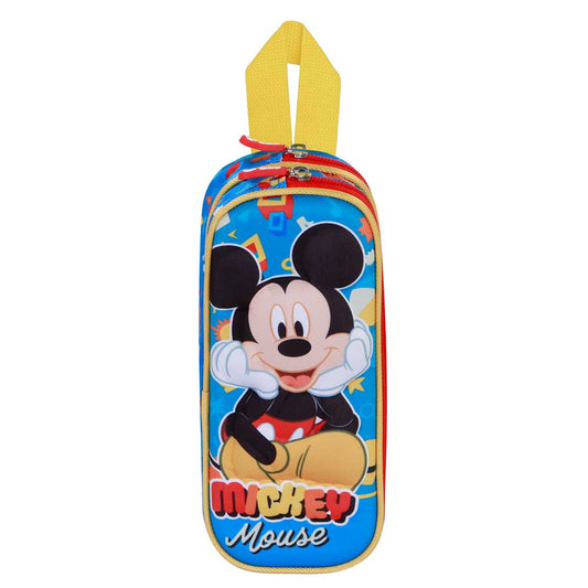 Disney Mickey Mouse Glad-Estuche Portatodo 3D Doble, Azul