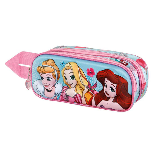 Disney Princesses Adorable-Double 3D Pencil Case, Blue