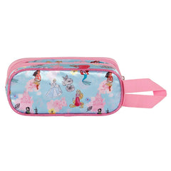 Disney Princesas Adorable-Estuche Portatodo 3D Doble, Azul