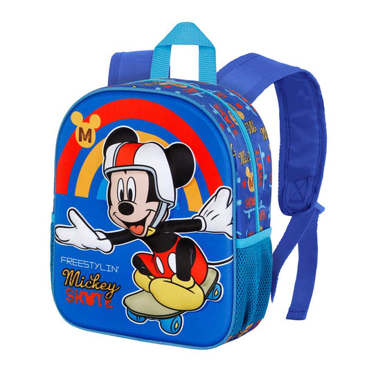 Disney Mickey Mouse Freestyle-Mochila 3D Pequeña, Azul