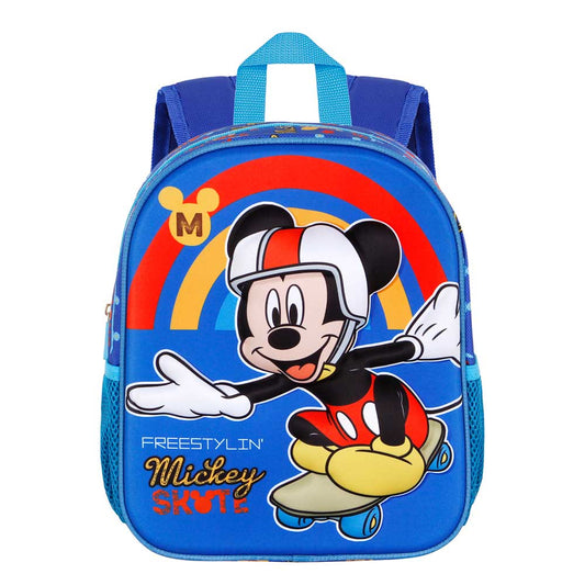 Disney Mickey Mouse Freestyle-Mochila 3D Pequeña, Azul