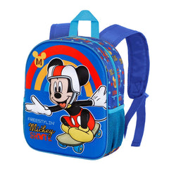 Disney Mickey Mouse Freestyle-Mochila 3D Pequeña, Azul
