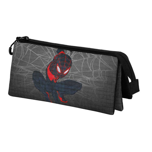 Marvel Spiderman Spin-Estuche Portatodo Triple, Gris